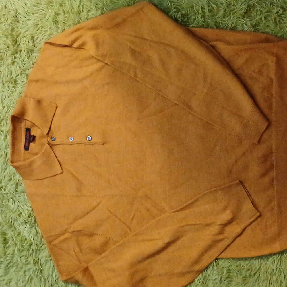 LINEA UOMO - Men's Long Sleeve collard Wool‎ blend Sweater